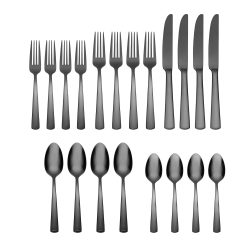 Alternative view of Lenox Premium Aptitude Midnight Glossy 20-Piece Flatware Set