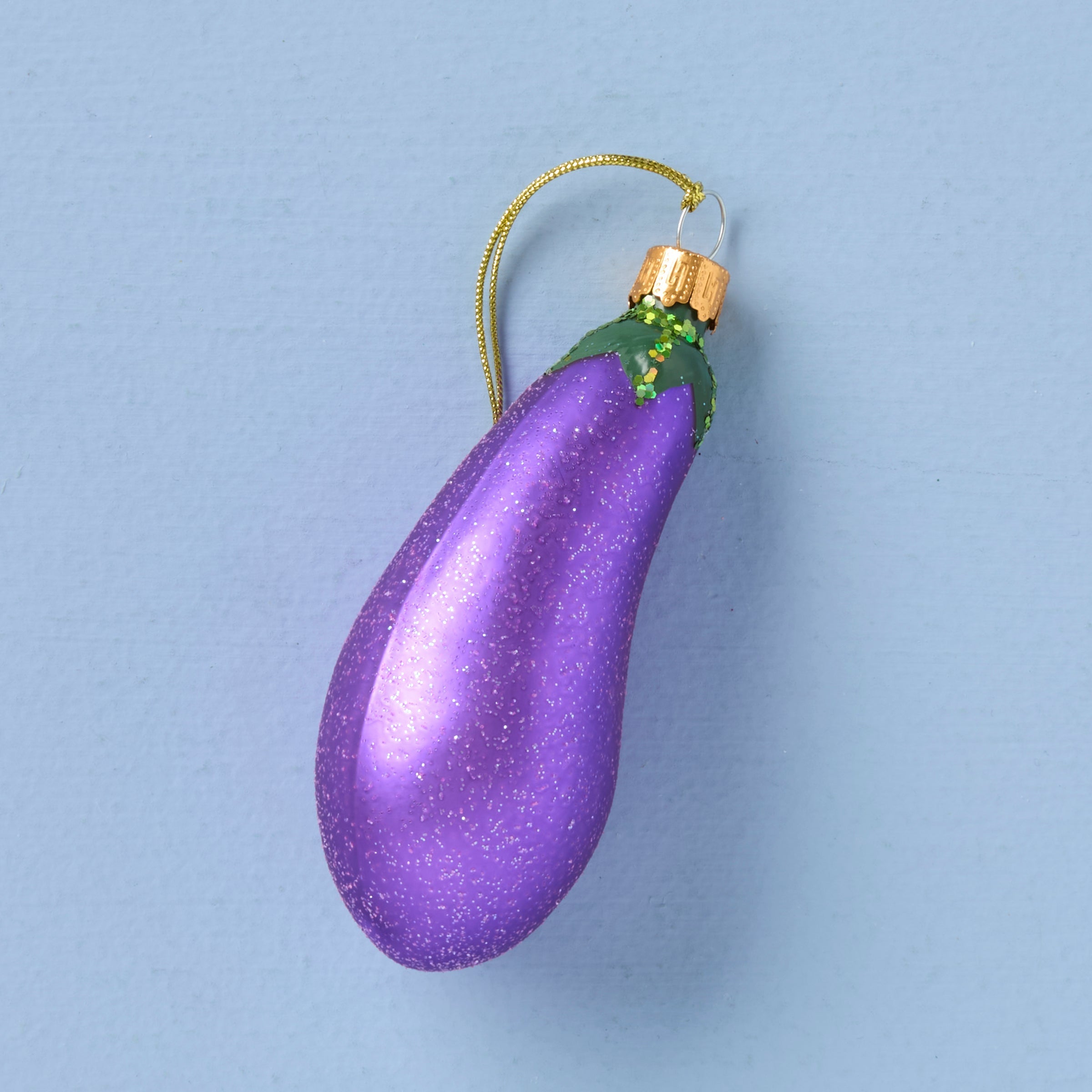 Lenox Premium Retro Blown Glass Eggplant Ornament