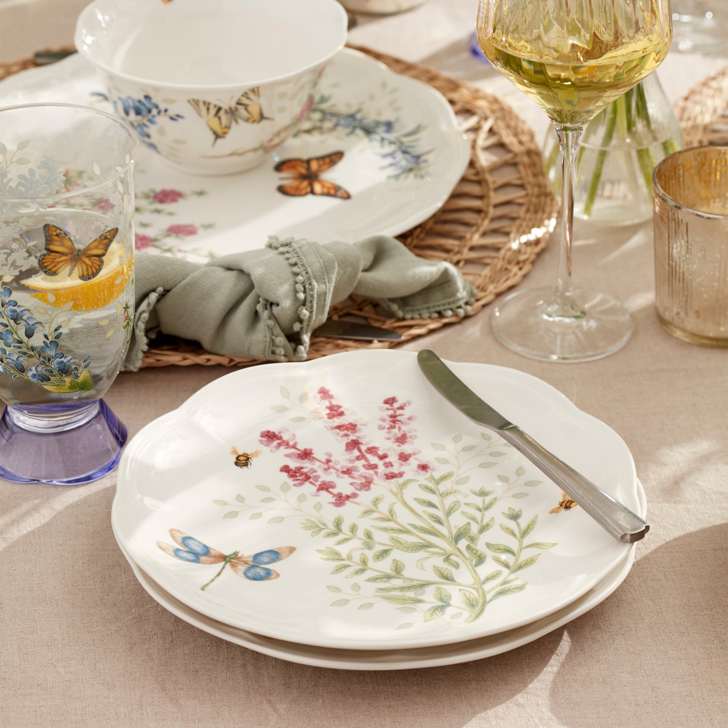 Lenox Premium Butterfly Meadow Herbs Accent Plates, Set of 4 - Image 5