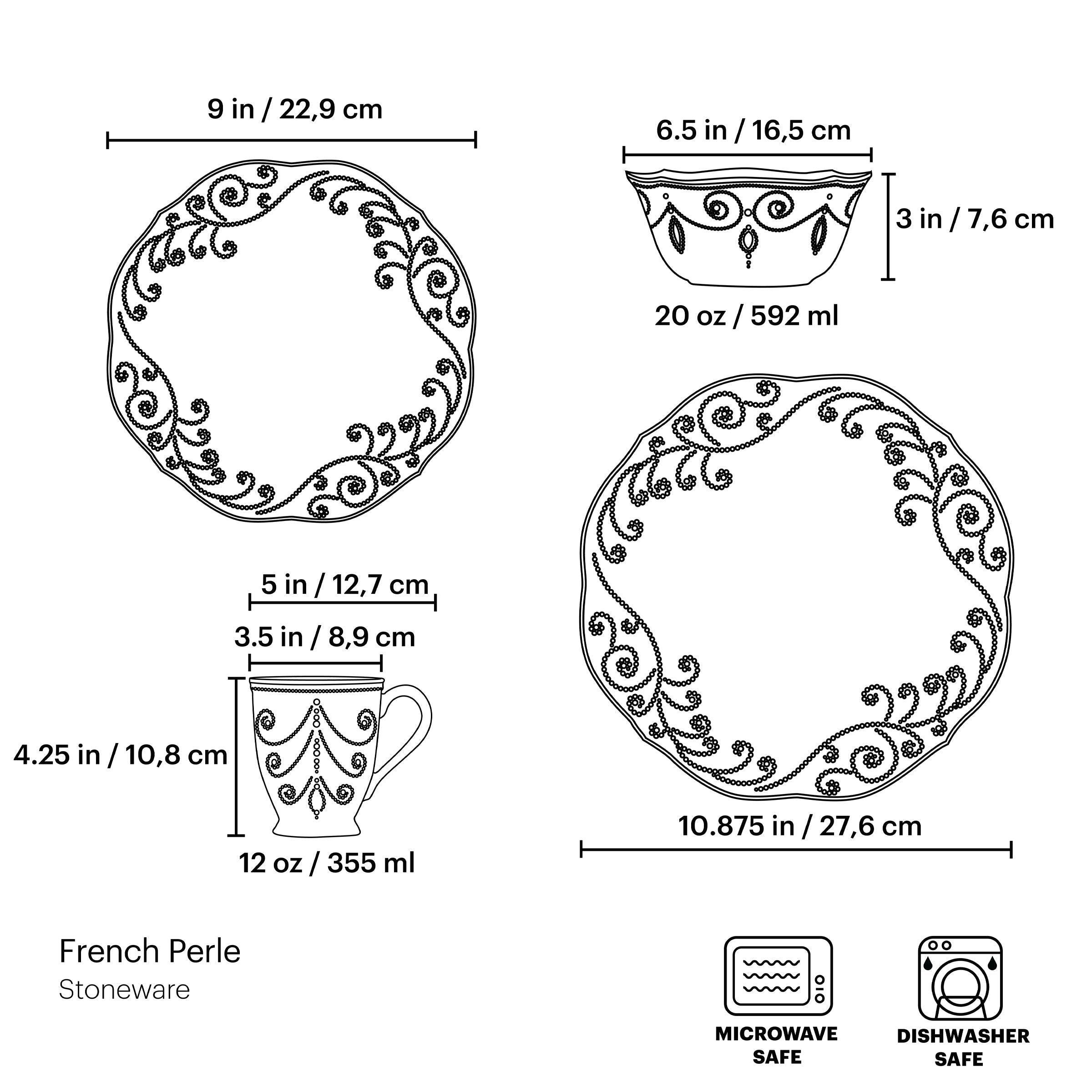 Lenox Premium French Perle White 4-Piece Place Setting - Image 11