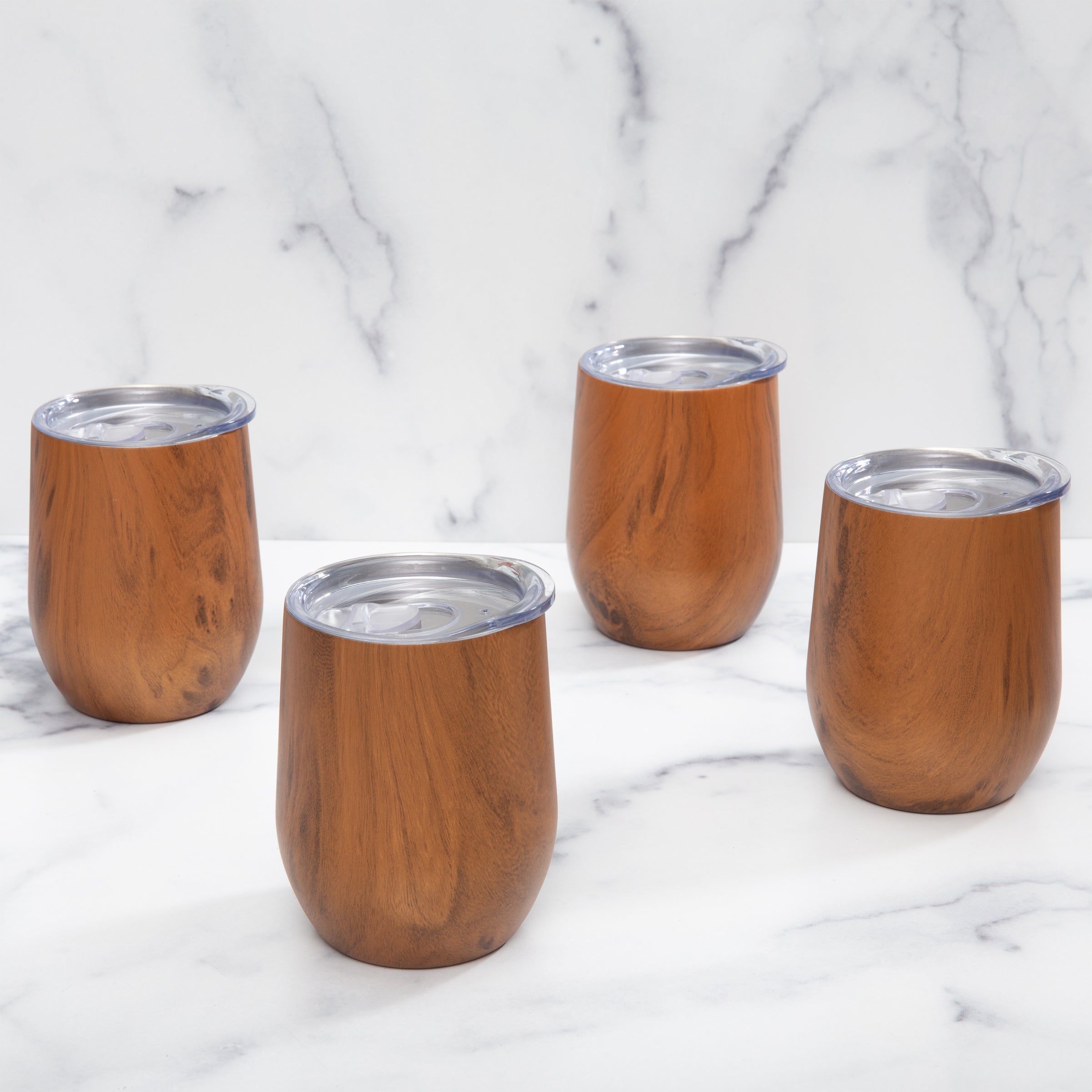 Lenox Premium Insulated Woodgrain Wine Tumblers, Set of 4 - Image 3