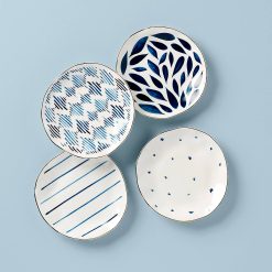 Lenox Premium Blue Bay Tidbit Plates, Set of 4