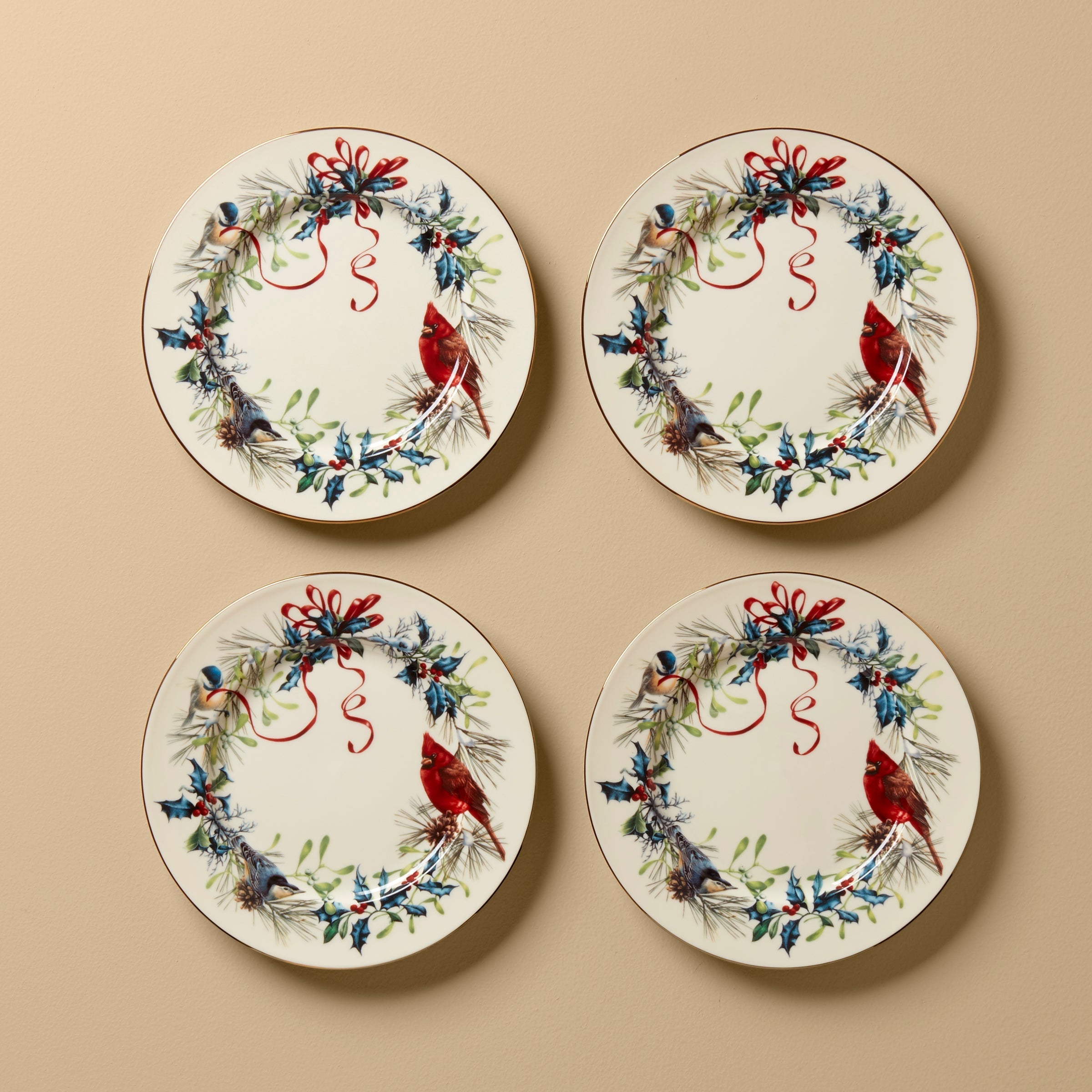 Lenox Premium Winter Greetings Salad Plates, Set of 4