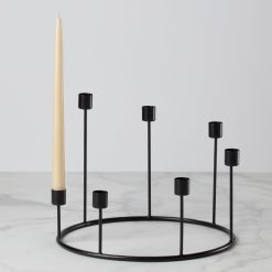 Alternative view of Lenox Premium Kent Large Black Candlestick Wreath