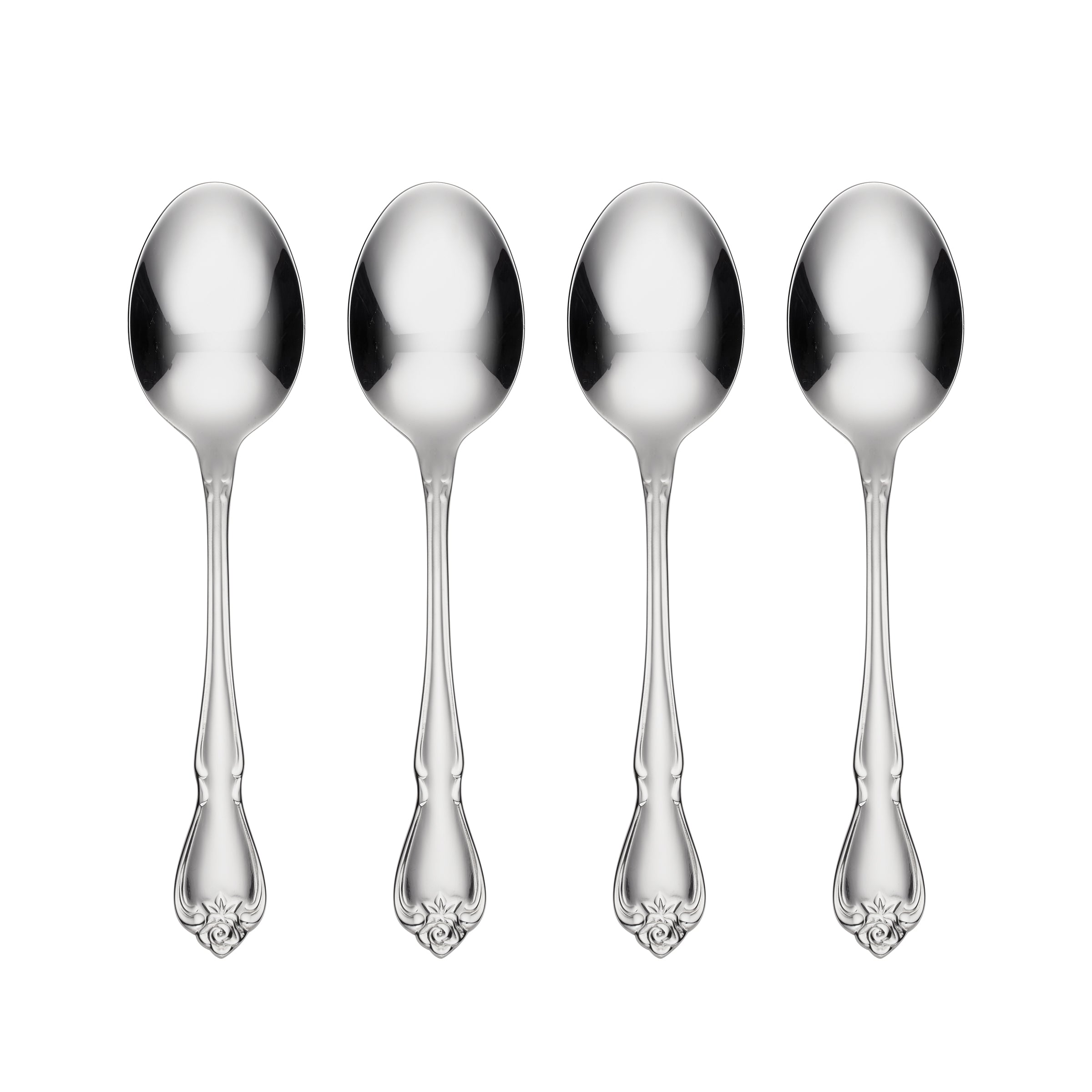 Lenox Premium True Rose Everyday Flatware Dinner Spoons, Set Of 4
