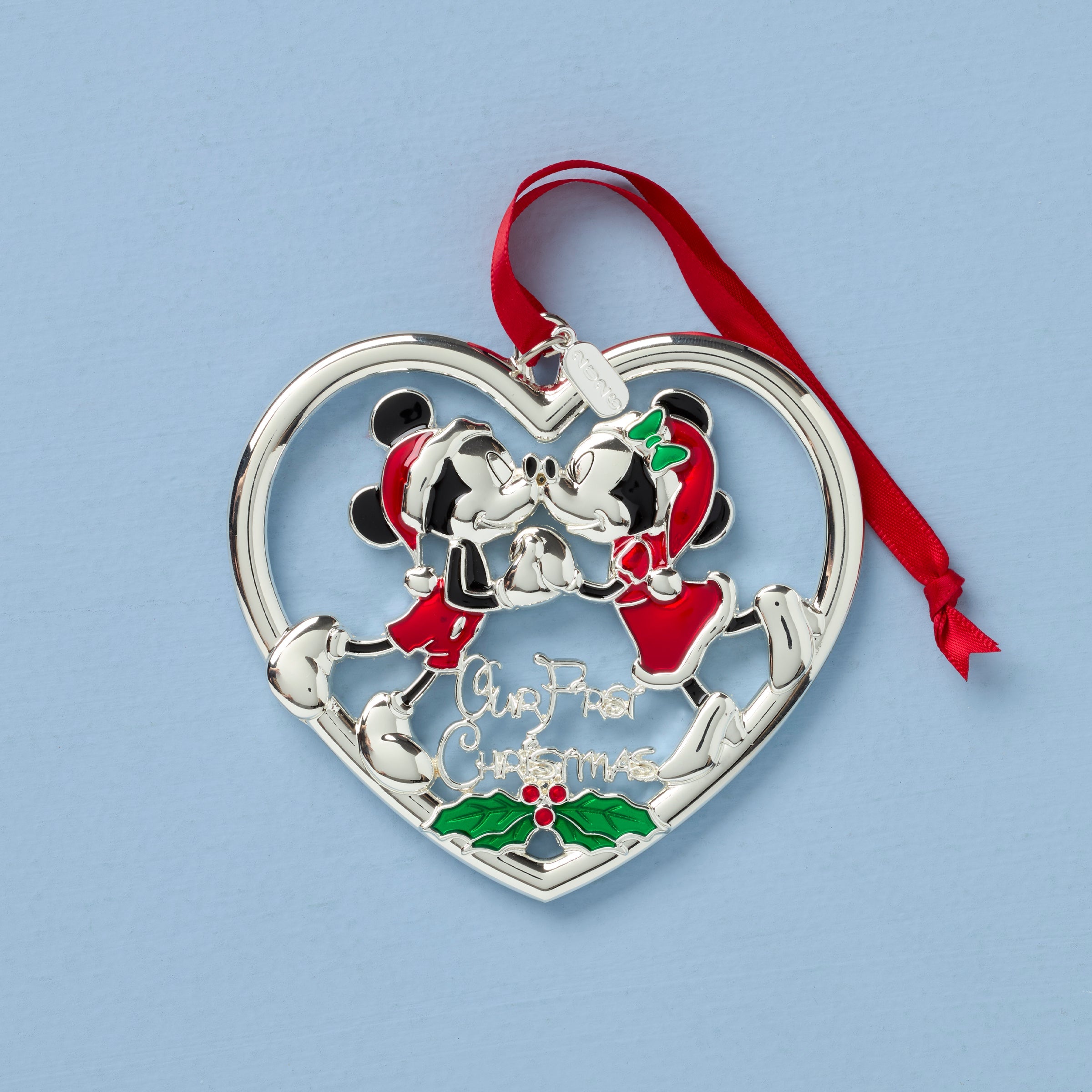 Lenox Premium 2026 Our 1st Christmas Mickey & Minnie Mouse Metal Ornament