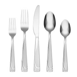 Lenox Premium Mena Frost 40-Piece Flatware Set with Chrome Caddy