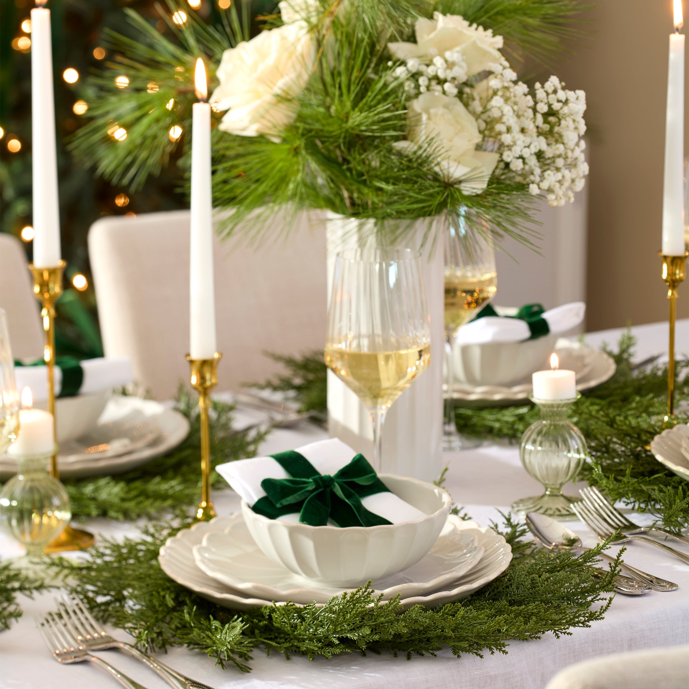 Lenox Premium French Perle Scallop White 12-Piece Dinnerware Set - Image 8