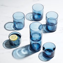 Alternative view of Lenox Premium Tuscany Classics Stackable Blue Tall Glasses, Set of 4