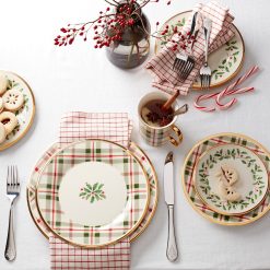 Alternative view of Lenox Premium Holiday Plaid Accent Plates, Set of 4