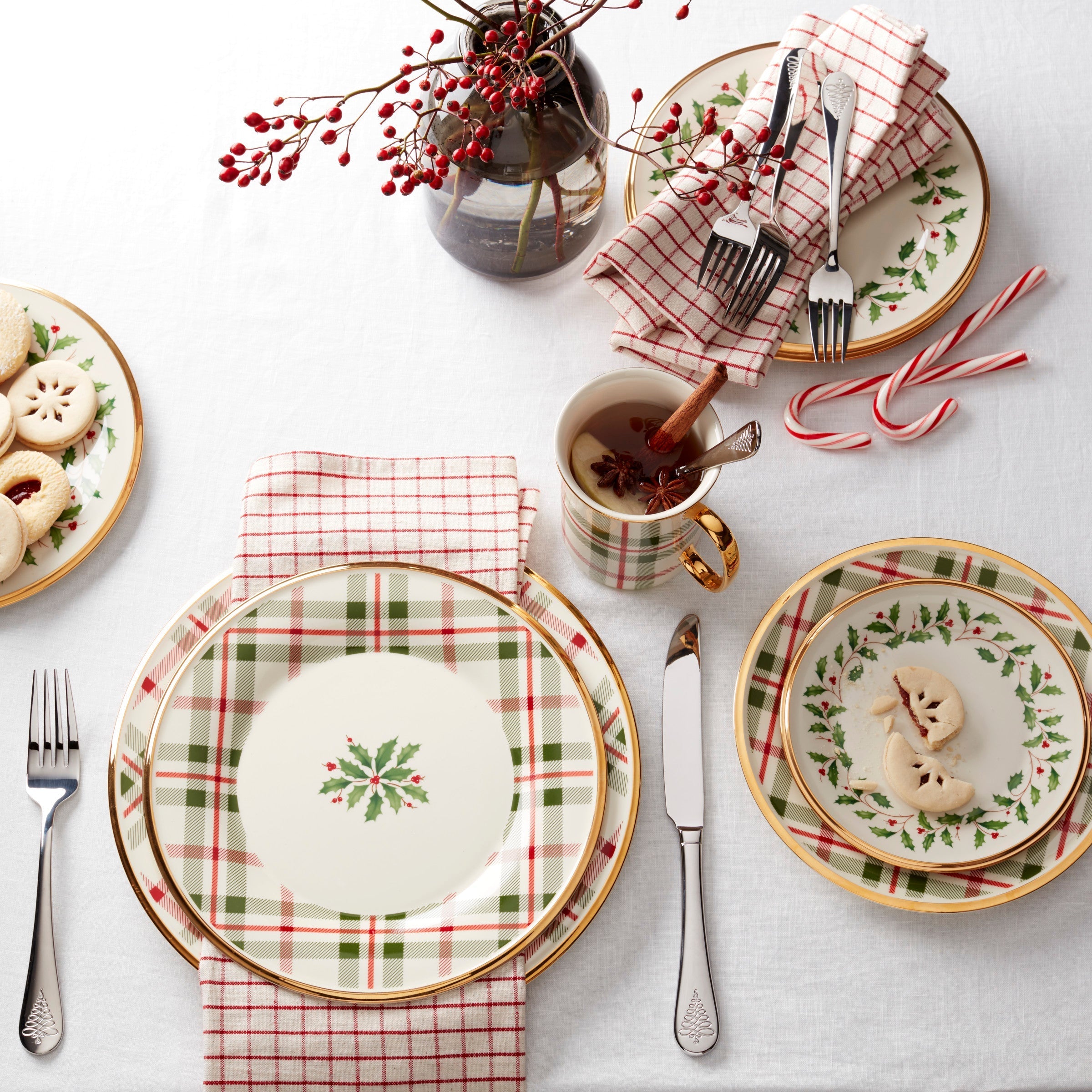 Lenox Premium Holiday Plaid Accent Plates, Set of 4 - Image 2