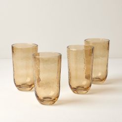 Lenox Premium Homespun Amber Tall Tumbler - Set Of 4
