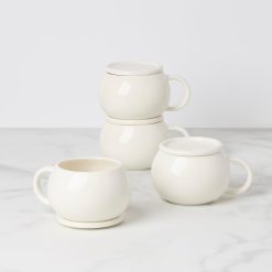 Lenox Premium Quirk Mugs with Coaster, Set of 4