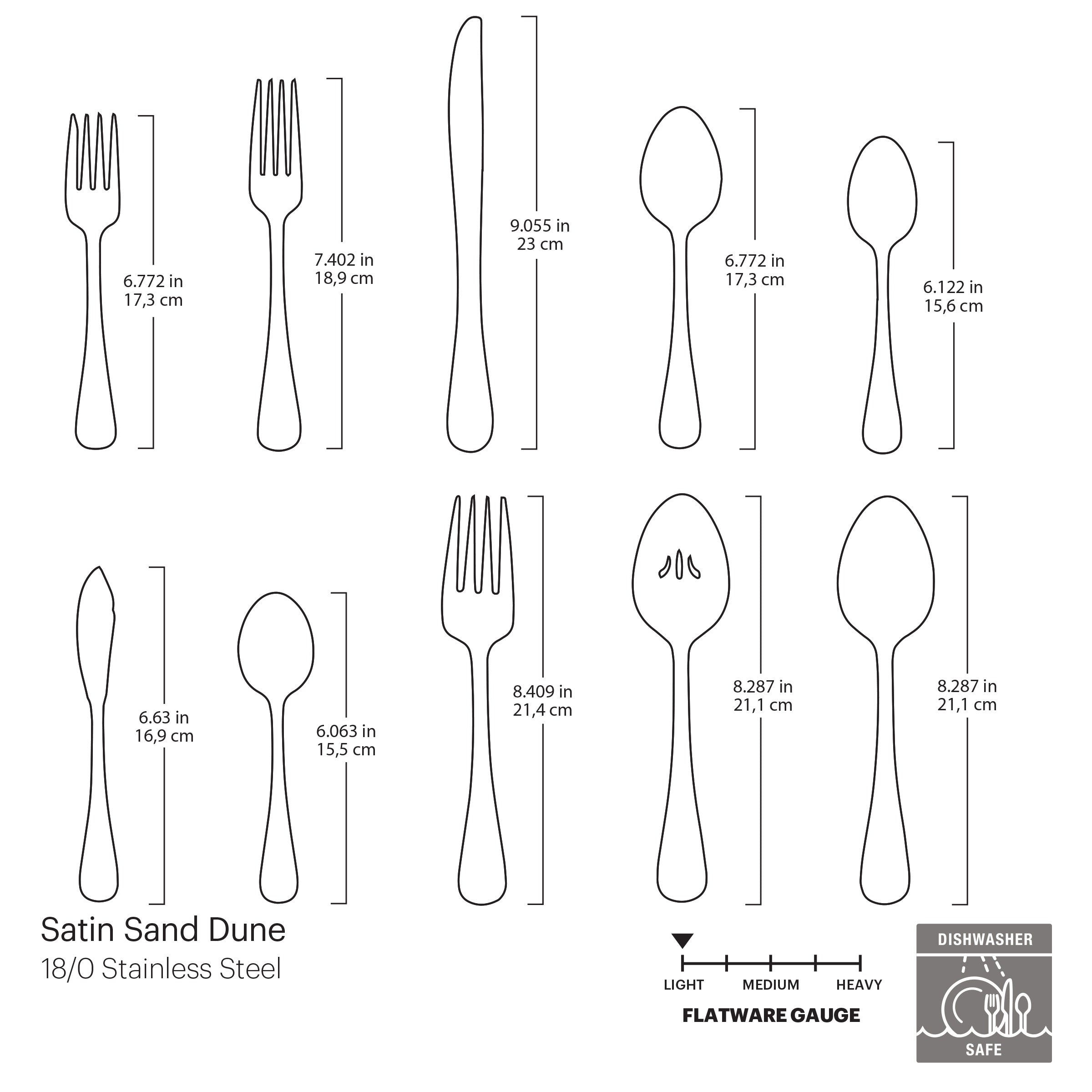 Lenox Premium Satin Sand Dune 45-Piece Flatware Set - Image 3