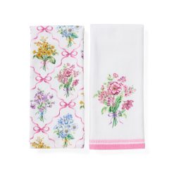Lenox Premium Bouquet Ribbon Kitchen Towels, Set of 2