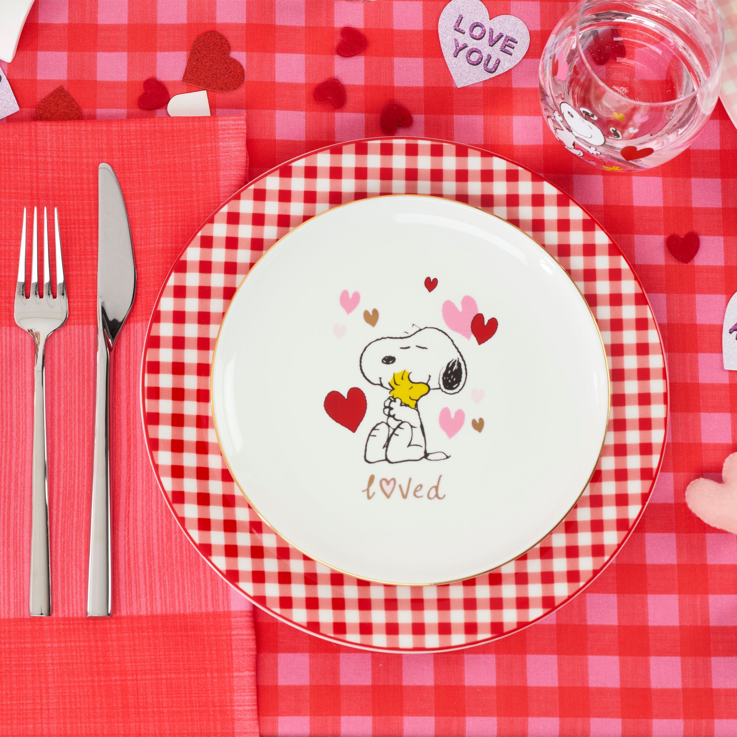 Lenox Premium Gingham Red Dinner Plates, Set of 4 - Image 4