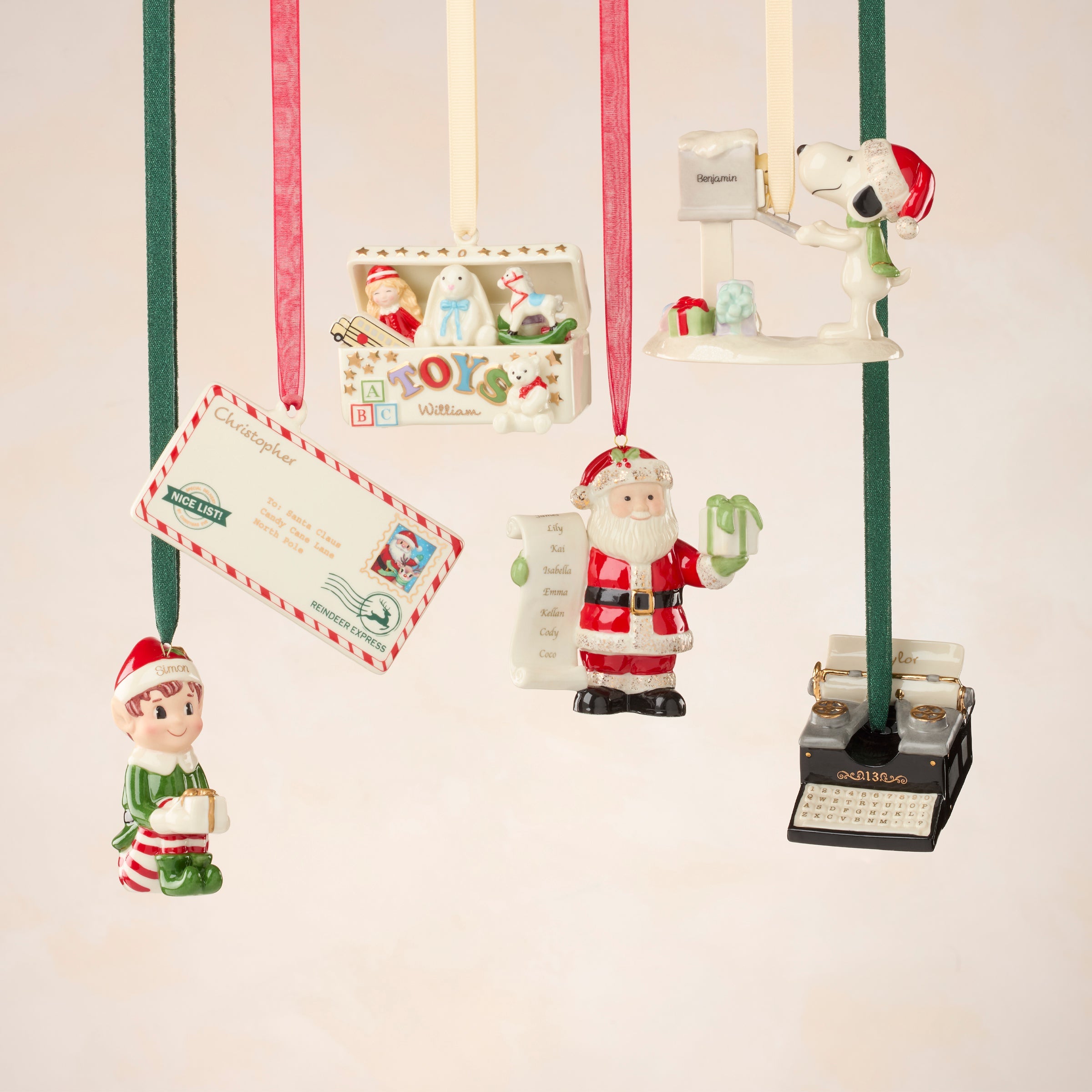Lenox Premium Personalized Christmas Elf Ornament - Image 3