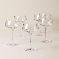 Lenox Premium Tuscany Classics Angled Optic Coupe Glasses, Set of 6