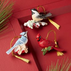 Alternative view of Lenox Premium Winter Birds Ornaments, Set of 3