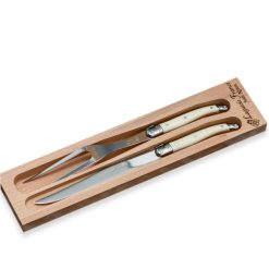 Lenox Premium Carving Set Ivory with Wood Tray