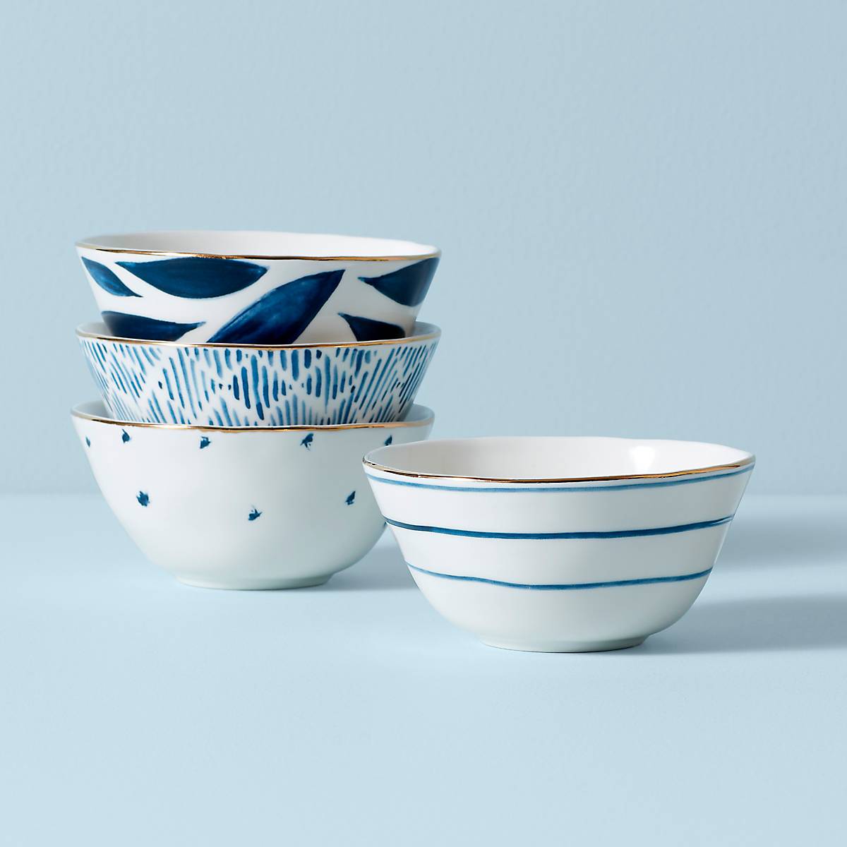 Lenox Premium Blue Bay Dessert Bowls, Set of 4