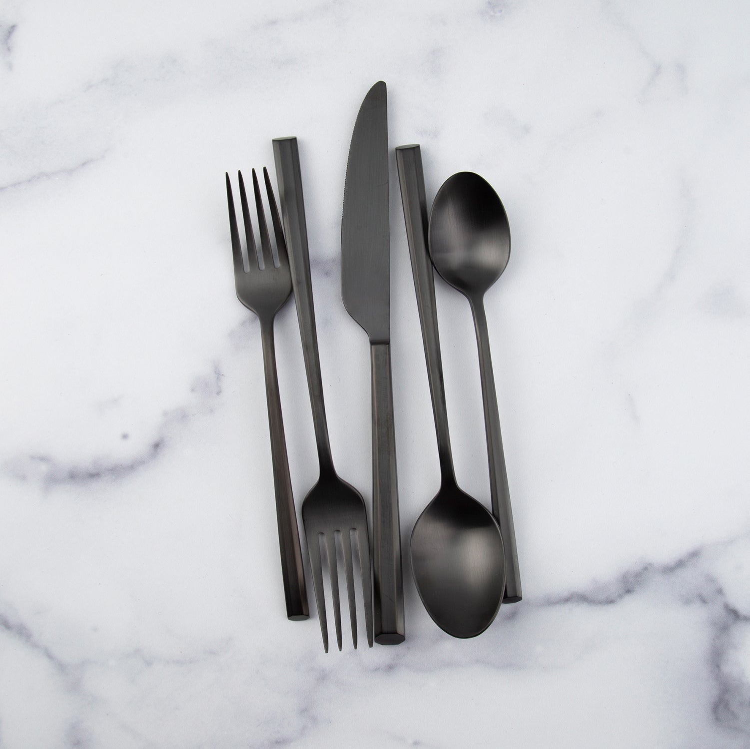 Lenox Premium Isobel Black Satin 20-Piece Flatware Set - Image 5