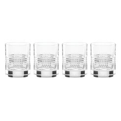 Lenox Premium Sloane Crystal Double Old Fashion Glasses, Set of 4