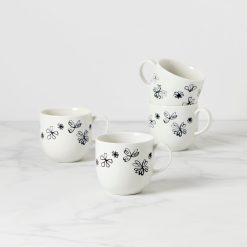 Lenox Premium Garden Doodle Mugs, Set of 4