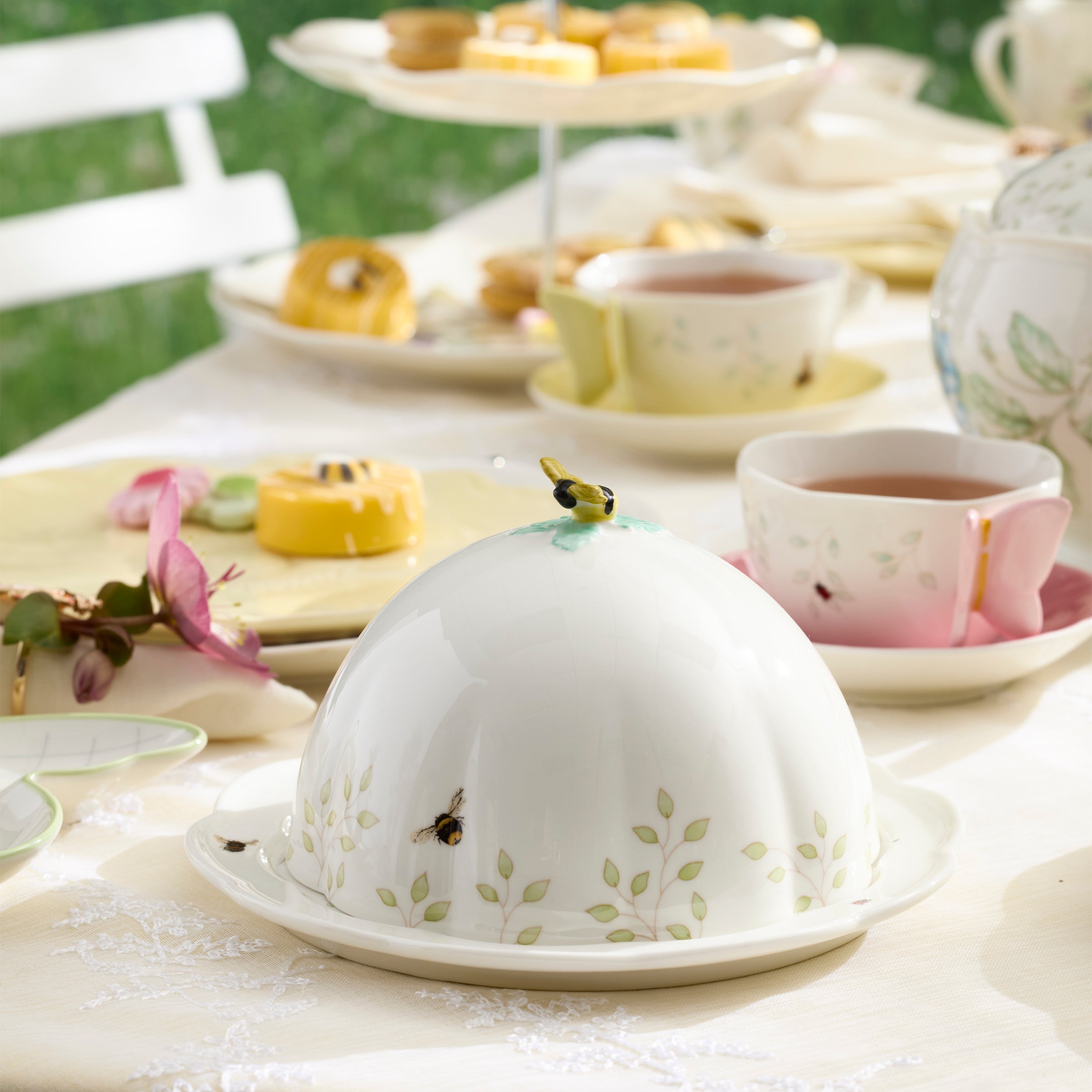 Lenox Premium Butterfly Meadow Covered Butter Dish - Image 3