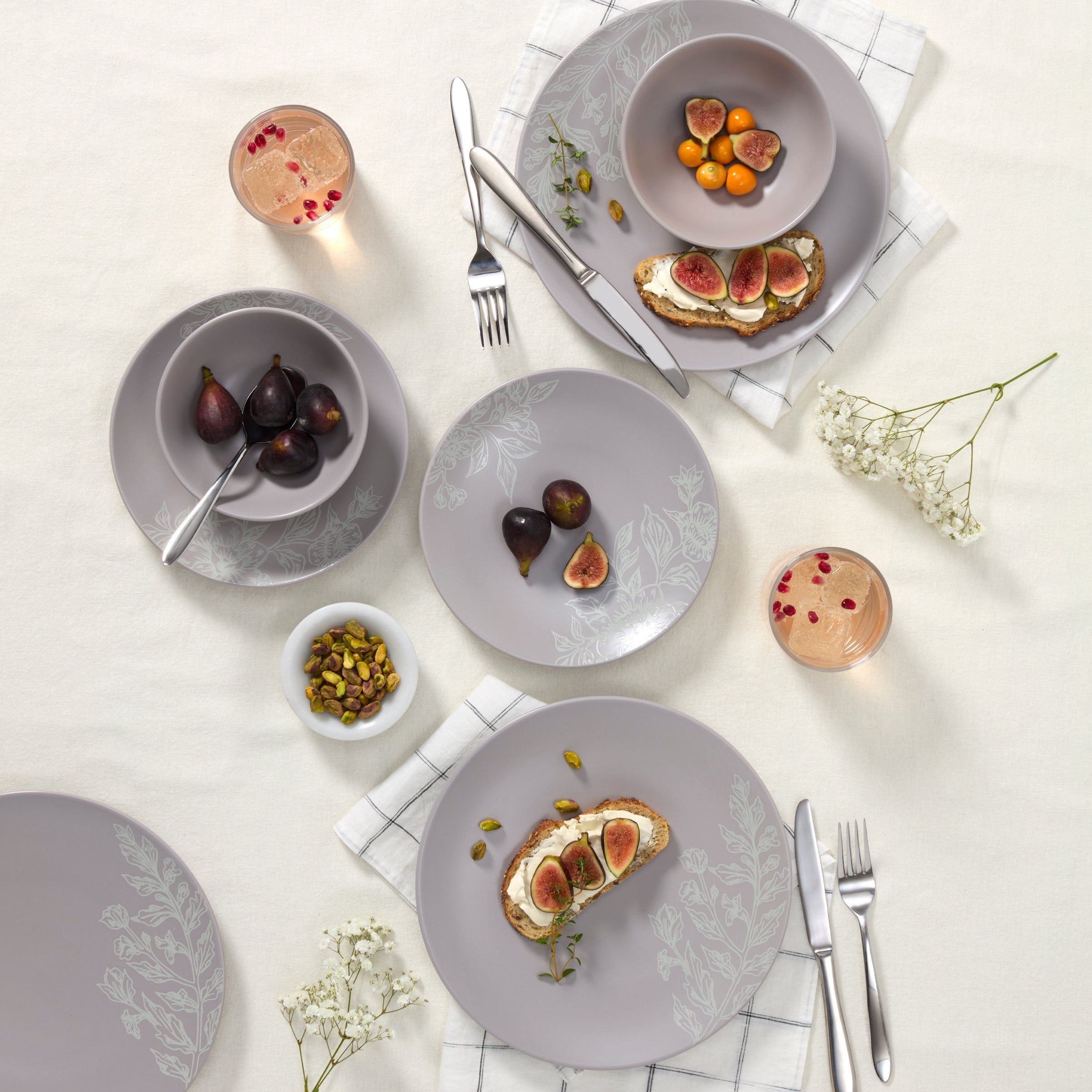 Lenox Premium Roseto Pumice 12-Piece Dinnerware Set - Image 9