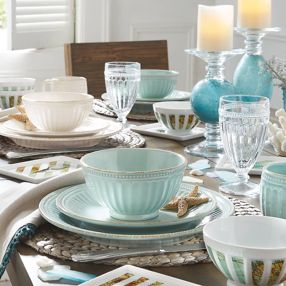 Lenox Premium French Perle Groove Ice Blue 4-Piece Place Setting - Image 8