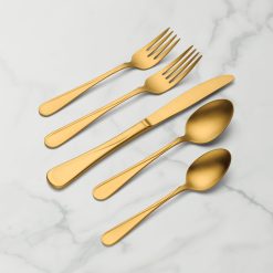 Lenox Premium Flight Gold Satin 20-Piece Flatware Set
