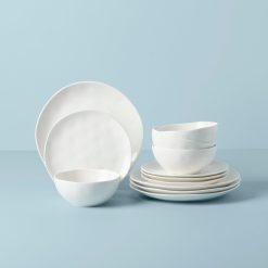 Lenox Premium Bay Colors White 12-Piece Dinnerware Set