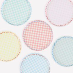 Lenox Premium Gingham Reusable Small Plates, Set of 6