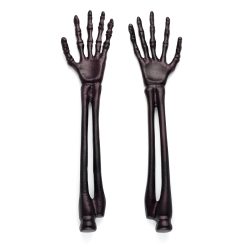 Lenox Premium Vintro Halloween Skeleton Black Satin 2-Piece Salad Servers