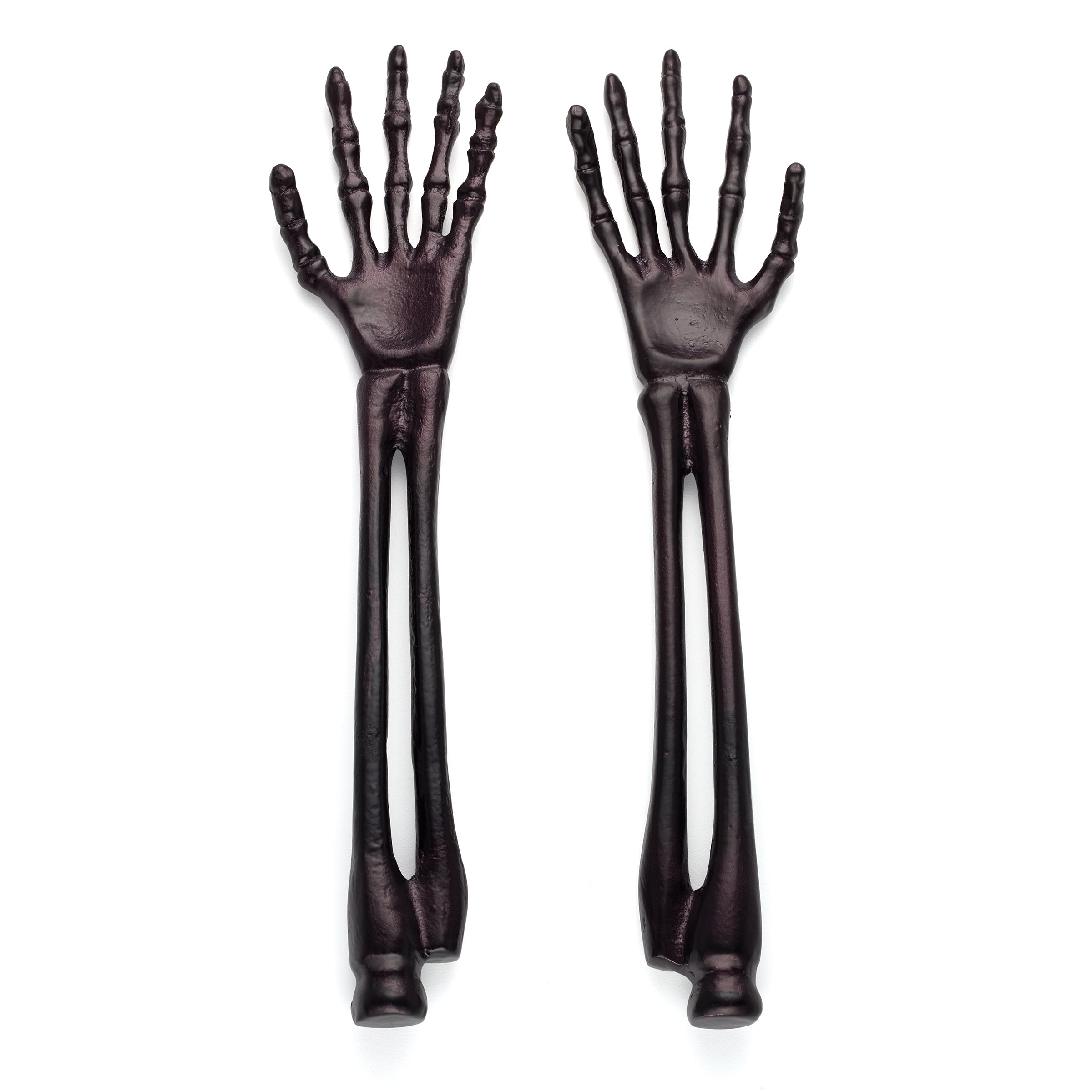 Lenox Premium Vintro Halloween Skeleton Black Satin 2-Piece Salad Servers