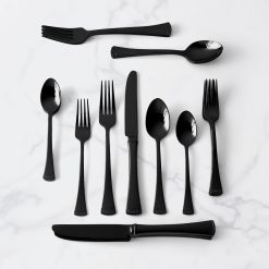 Alternative view of Lenox Premium Portola Black Mirror 20-Piece Flatware Set