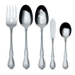 Lenox Premium True Rose 5 Piece Everyday Flatware Serving Set