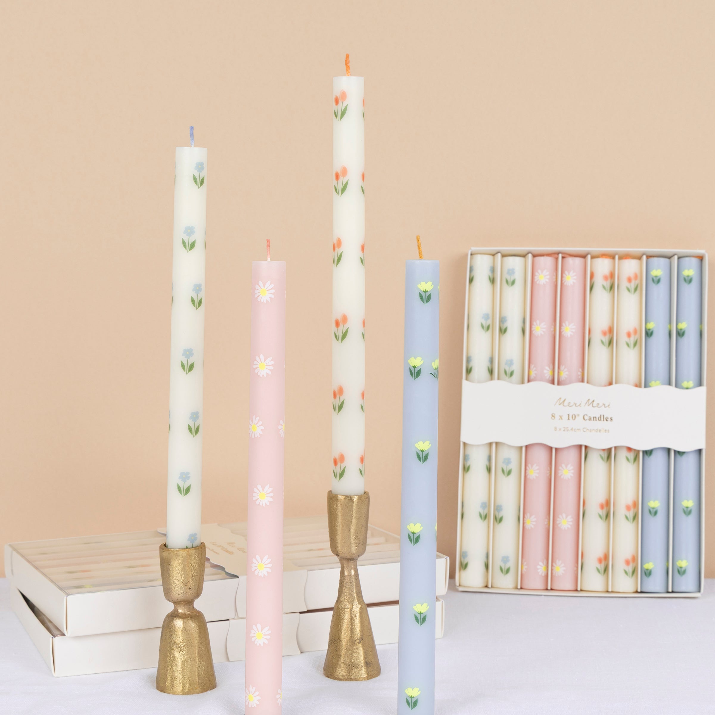 Lenox Premium Floral Table Candles, Set of 8