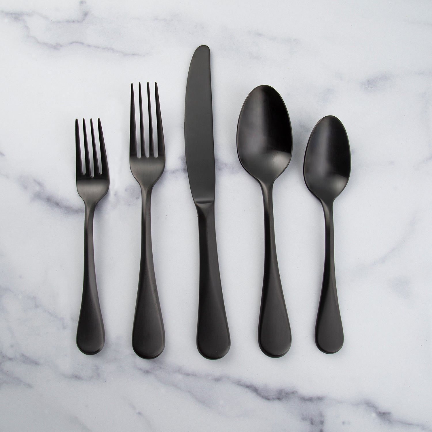 Lenox Premium Eloquence Black Satin 20-Piece Flatware Set - Image 3