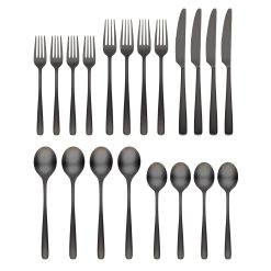 Alternative view of Lenox Premium Rise Black Satin 20-Piece Flatware Set