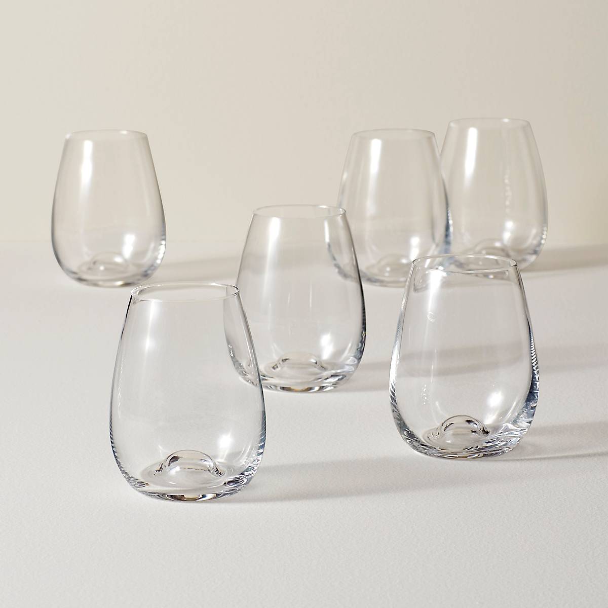 Lenox Premium Tuscany Classics Stemless Wine Glasses, Set of 6