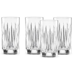 Lenox Premium Soho Crystal Iced Beverage Glasses, Set of 4
