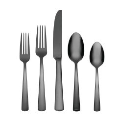 Lenox Premium Aptitude Midnight Glossy 20-Piece Flatware Set
