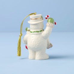 Alternative view of Lenox Premium 2026 Snowman With Stocking Ornament