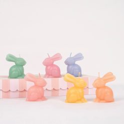 Alternative view of Lenox Premium Rainbow Mini Bunny Candles, Set of 6