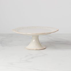 Lenox Premium French Perle White Pedestal Cake Plate