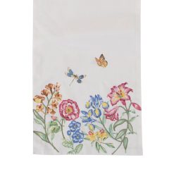 Lenox Premium Butterfly Meadow Garden Embroidered Runner