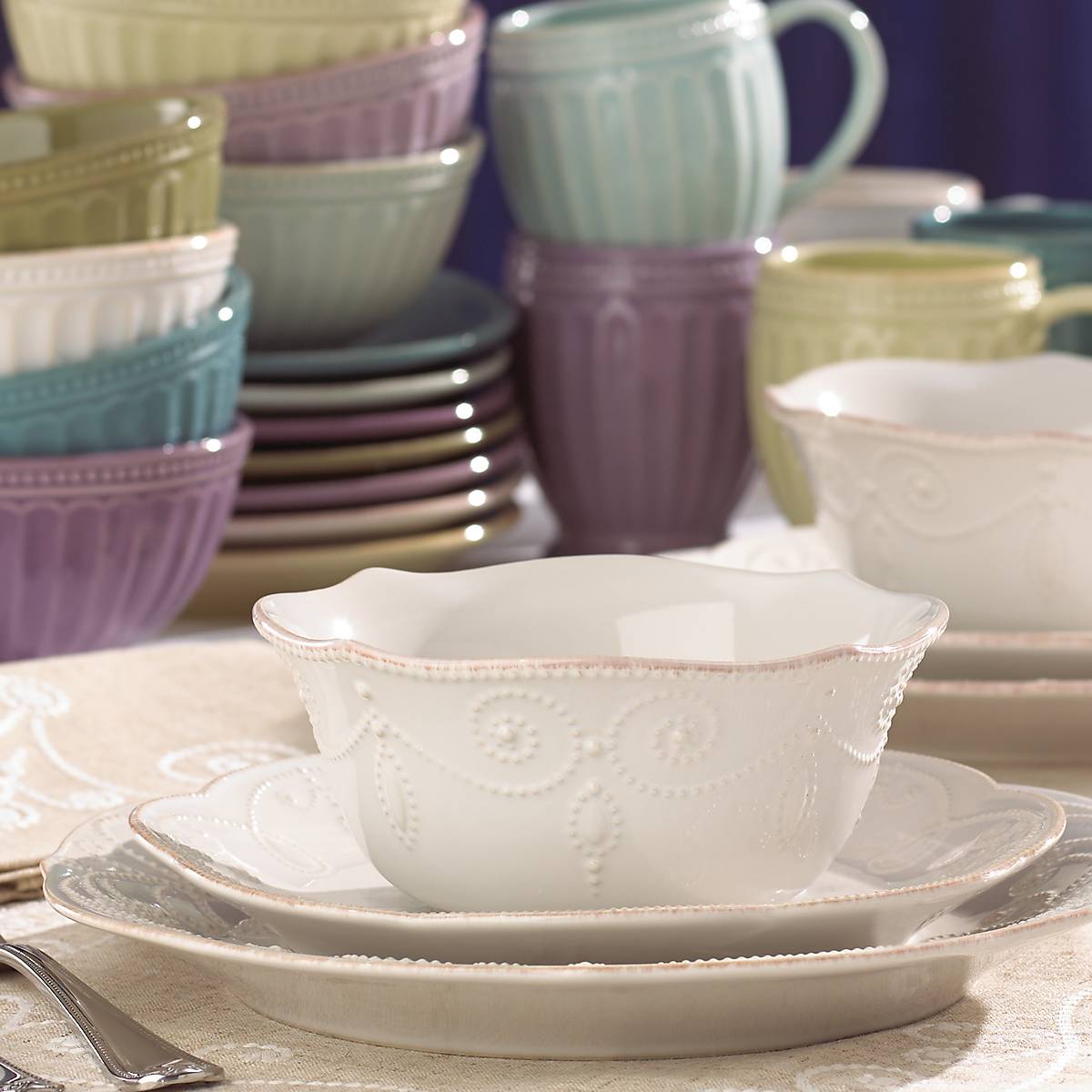 Lenox Premium French Perle White 4-Piece Place Setting - Image 8