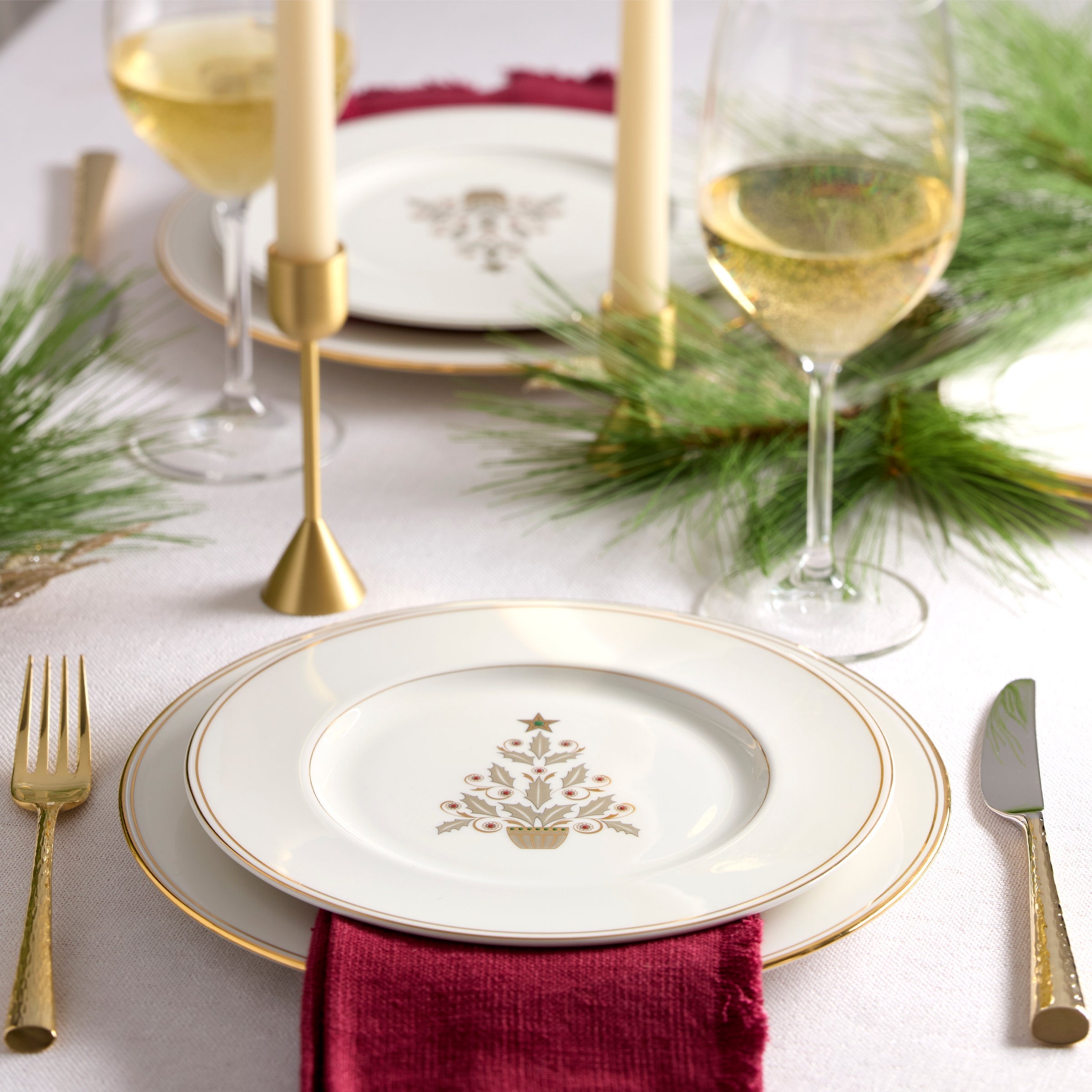 Lenox Premium Federal Gold Tree Accent Plates, Set of 4 - Image 3